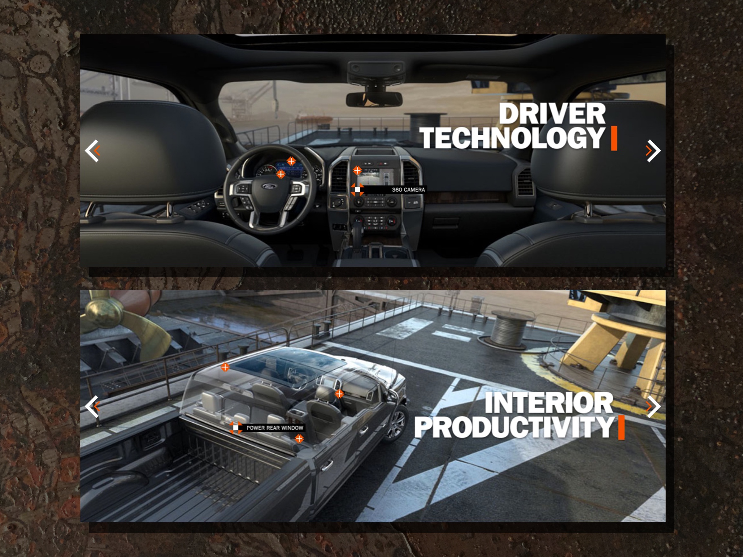 F-150 driver technology and interior productivity hotspot views