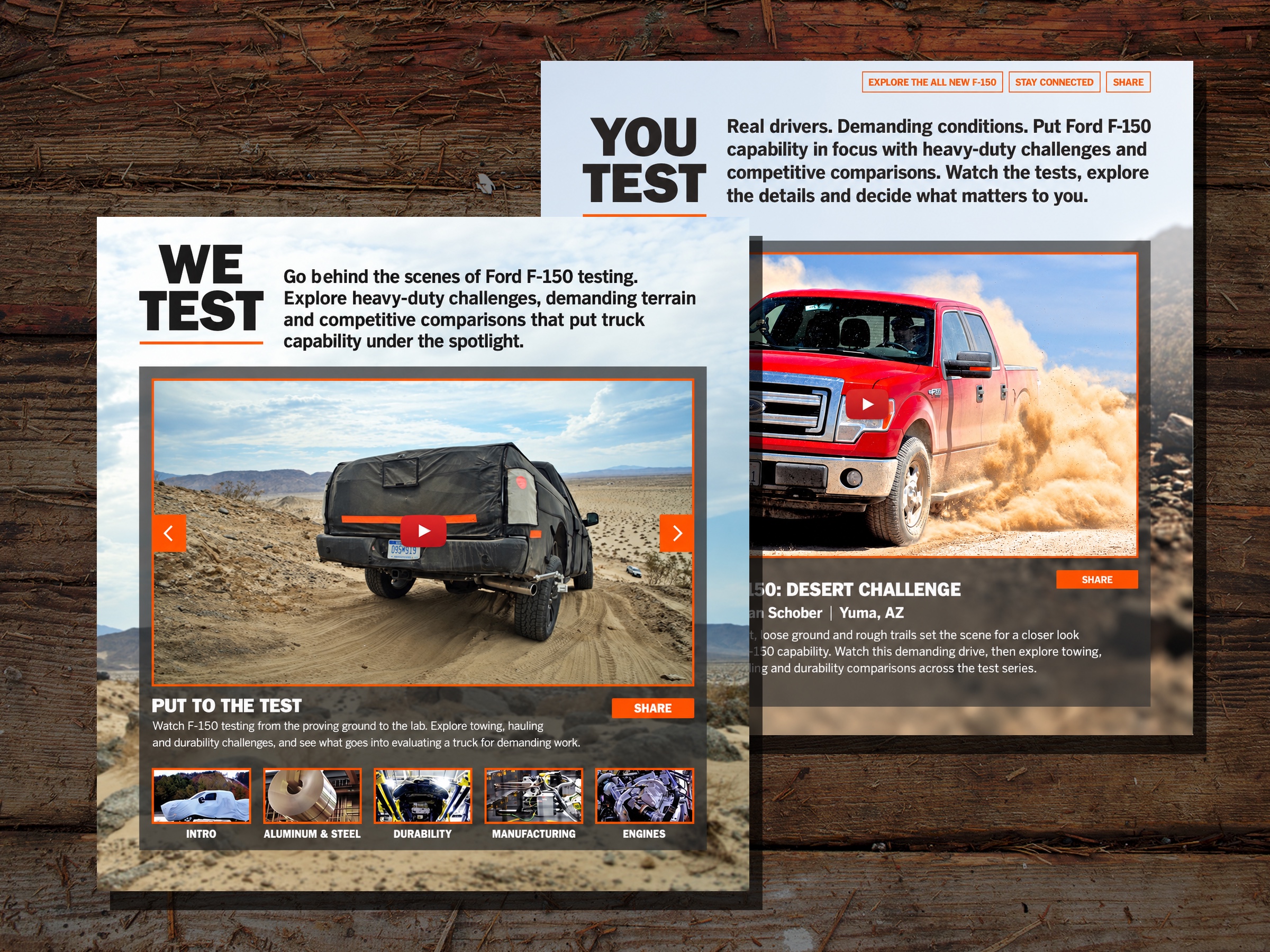 F-150 testing experience featuring proving-ground footage and demanding real-world challenges